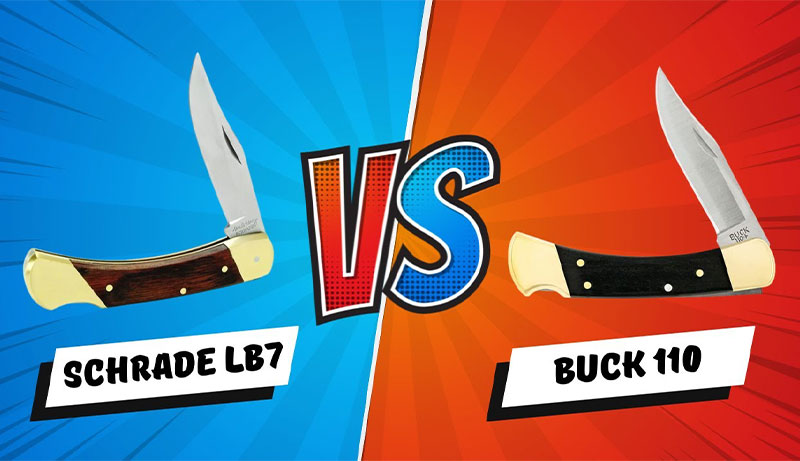 Schrade LB7 vs Buck 110